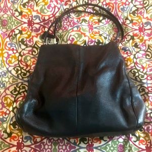 Coach Black Pebbled Leather Bag
